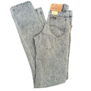 80s Vintage Salvedge Lee Acid Wash Blue Denim Youth Jeans 25x32 NWT